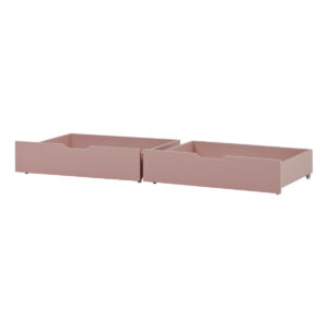 Hoppekids laatikkosarja 70x160cm sängyn alle, 8 väriä - Pale rose