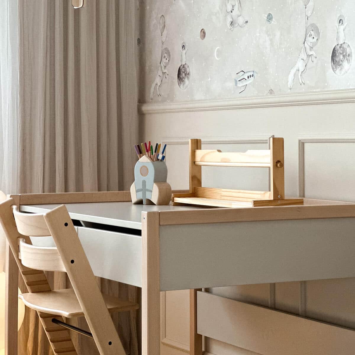 Kirjoituspöytä Basic, värit White ja Cashmere - Image 6