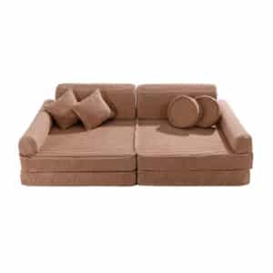Lasten sohva / leikkimoduuli Corduroy Premium Aesthetic, useita värejä - Powder pink