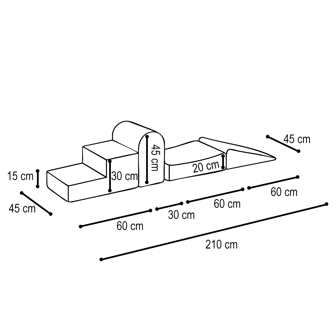 Leikkimoduuli / temppurata 4 x palaa, Pink - Image 6