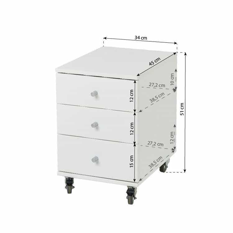 ECO Dream-puolikorkeasänky 90x200cm + pöytä ja laatikosto, Hoppekids - Image 7