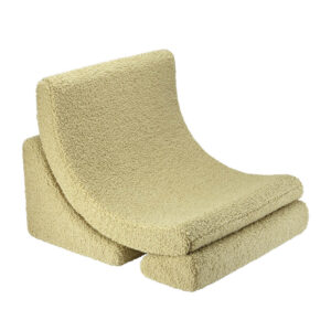 Lasten nojatuoli Moon Chair teddykankaalla, Wigiwama - Matcha