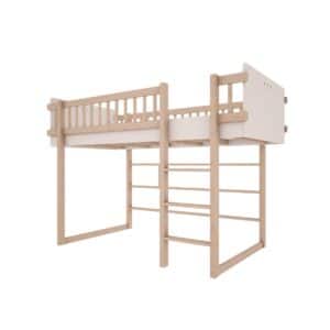 Puolikorkea loft-sänky Basic White, Wood Luck Design