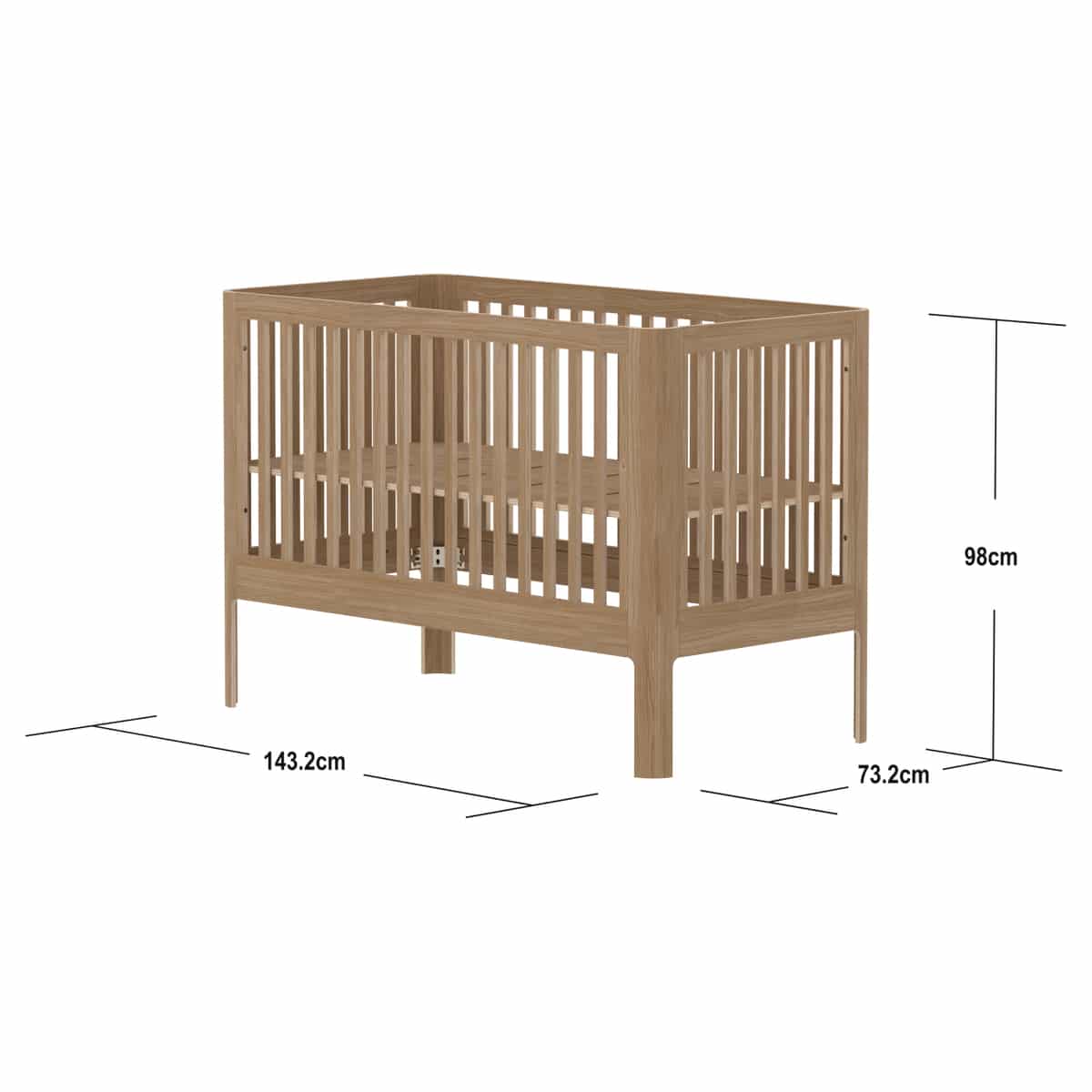 Pinnasänky 140x70cm Flexa Nova Oak - Image 10