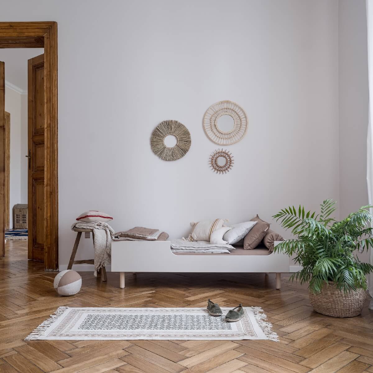 Muuntuva pinnasänky / juniorisänky River, Sand beige - Image 12