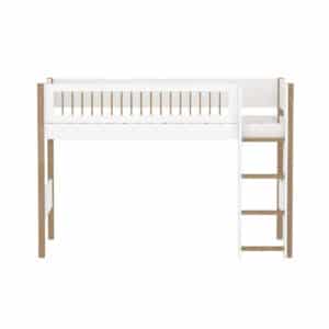 Flexa puolikorkea sänky Nor 90x200cm White Oak