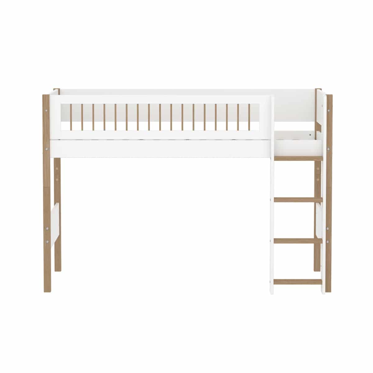 Flexa puolikorkea sänky Nor 90x200cm White Oak