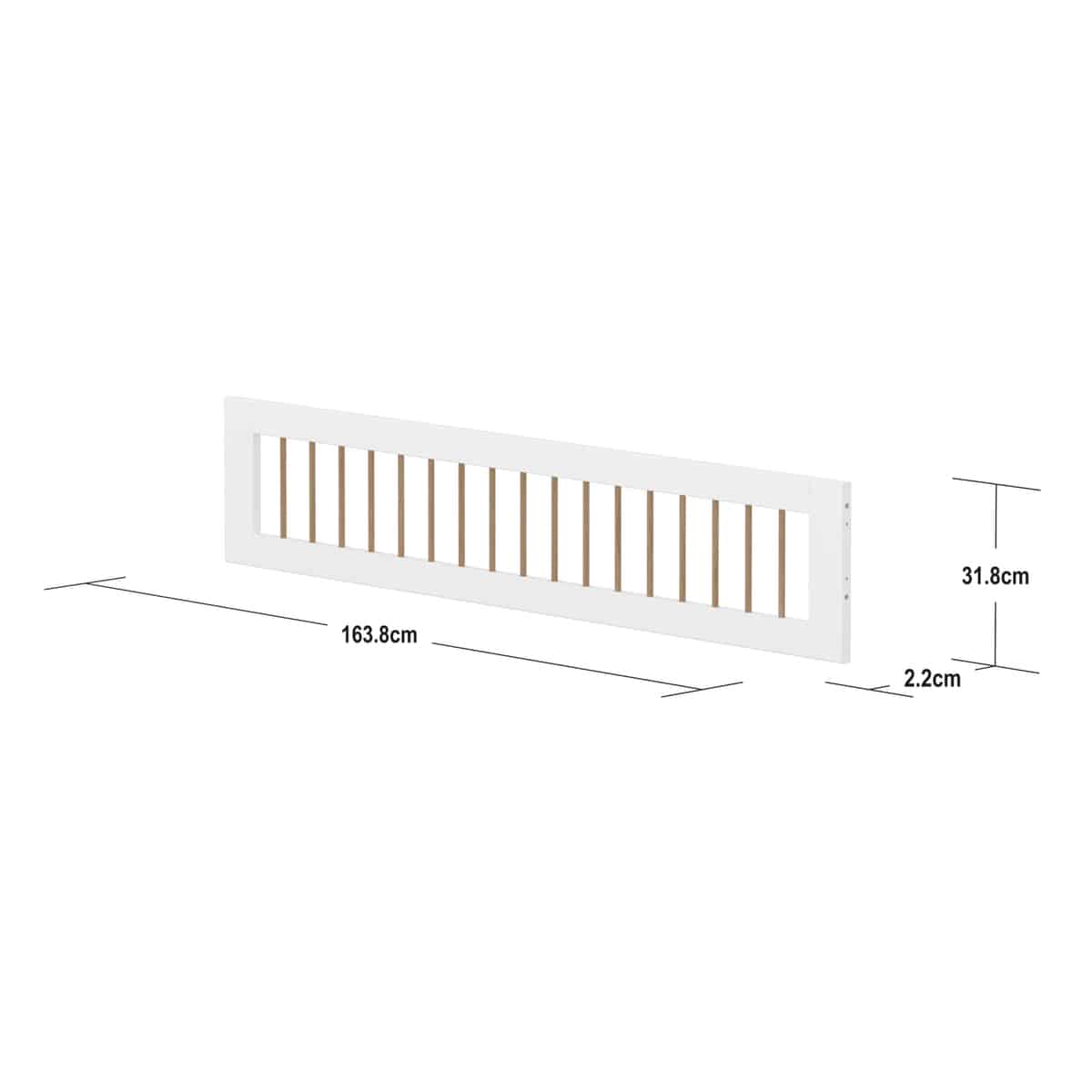 Flexa Nor 3/4 turvalaita lastensänkyyn, poikkipuut White Oak - Image 2