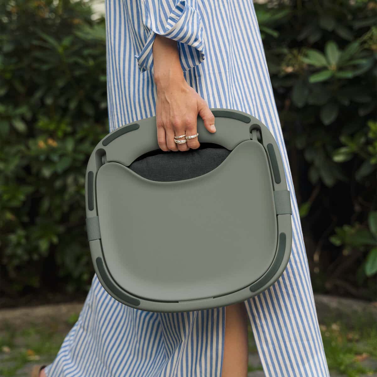 Kannettava syöttötuoli Hannie, Sage green - Image 9