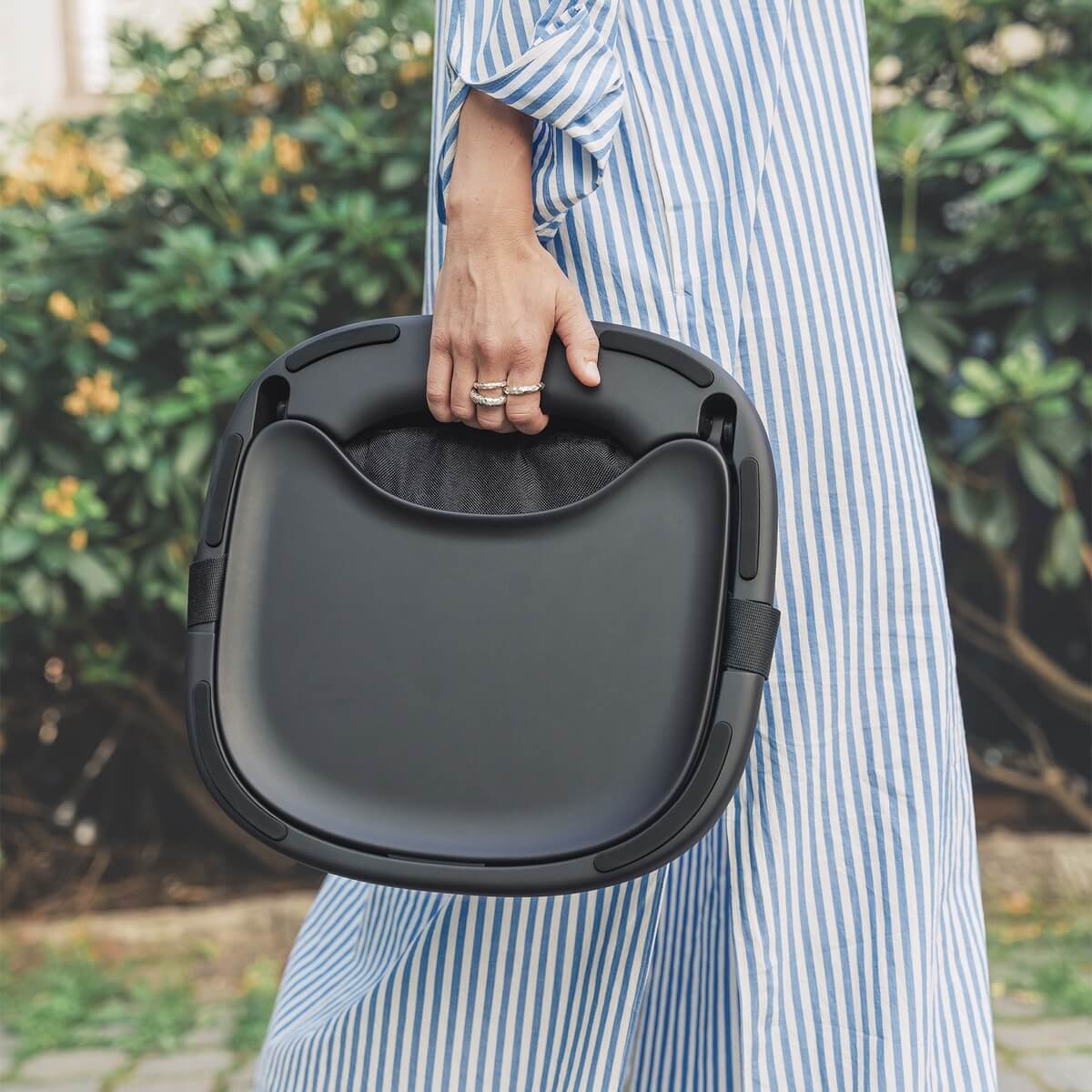 Kannettava syöttötuoli Hannie, Charcoal Black - Image 7