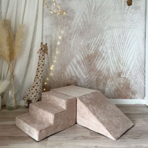 Temppurata sametti beige - 3 x palaa, Monio