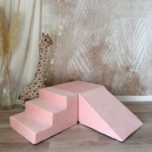 Temppurata sametti pinkki - 3 x palaa, Monio