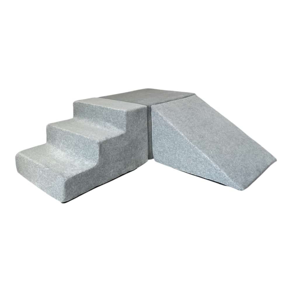 Temppurata sametti harmaa - 3 x palaa, Monio