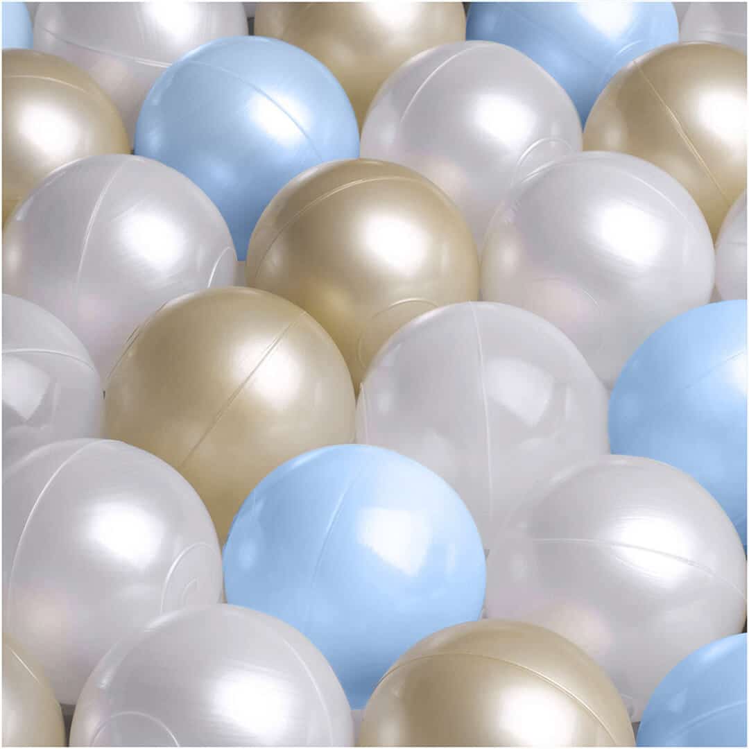 Pallomeri Kukka 90x 30cm Beige sametti, 200 palloa (Blue) - Image 4