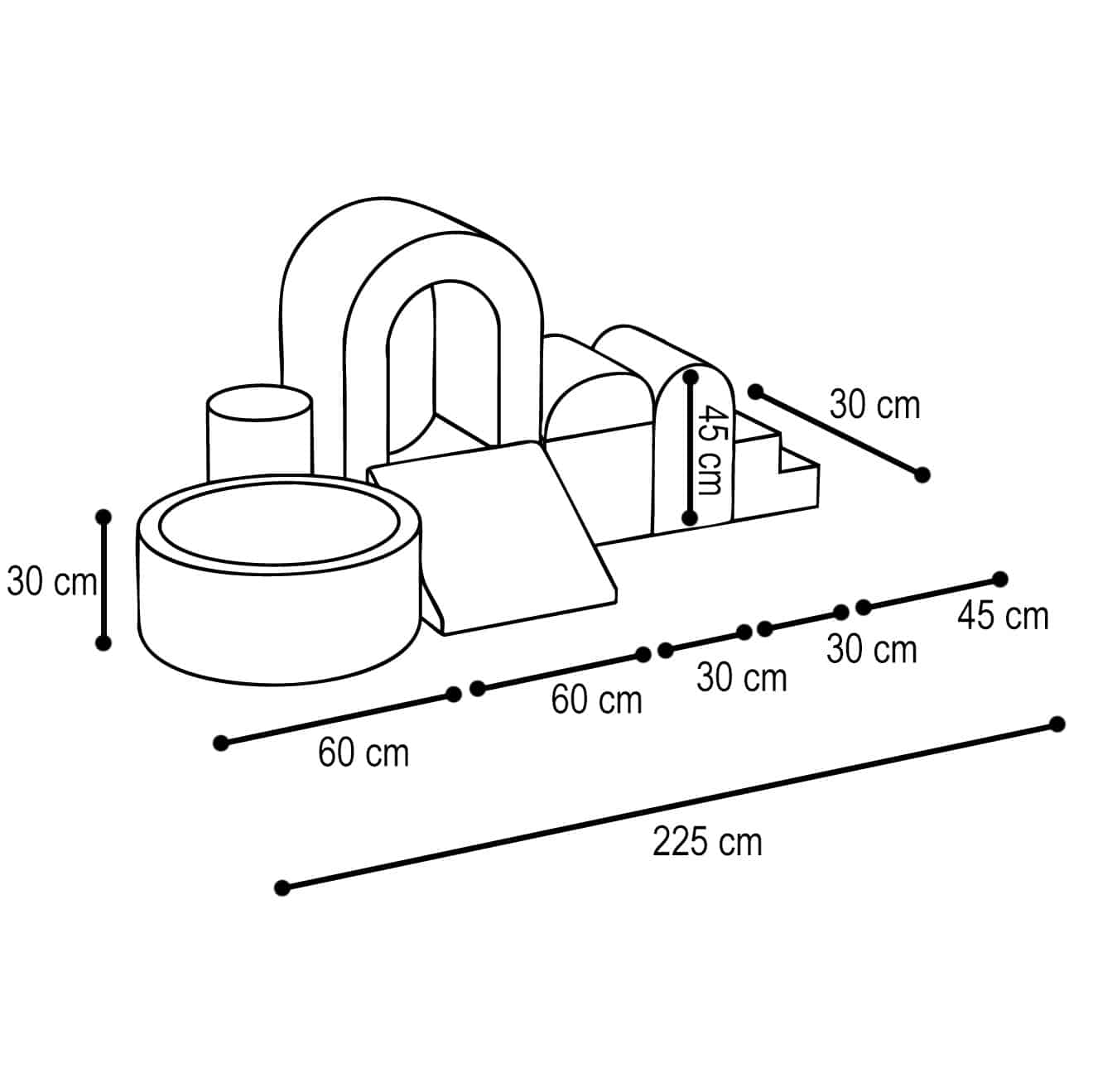 Leikkilinna pallomerellä Premium-sametti Grey - Image 4