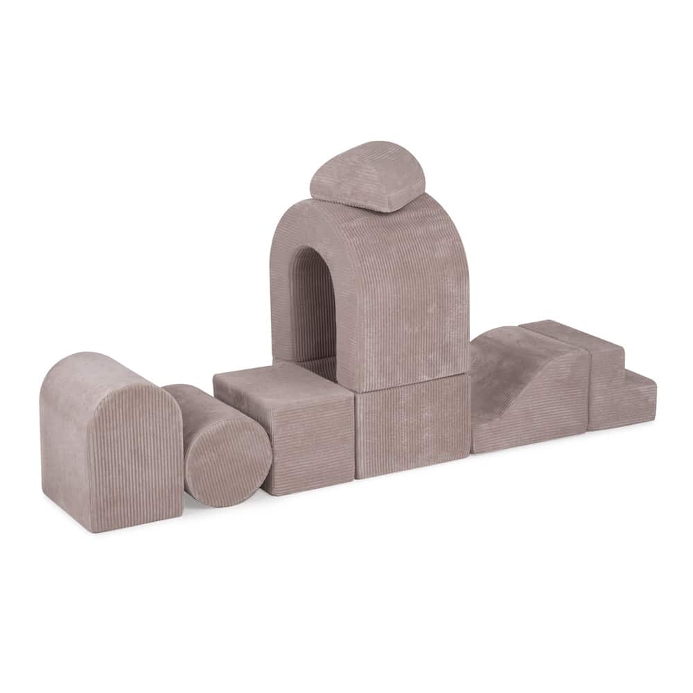 Leikkilinna pallomerellä Premium-sametti Beige - Image 2