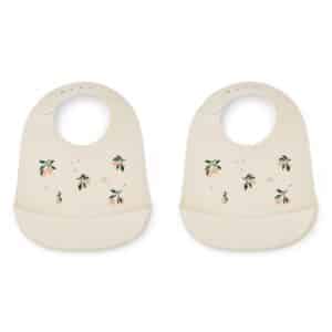 Liewood Tilda ruokalappu 2pck, Peach sea shell mix