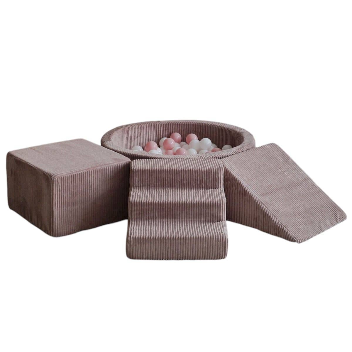 Pallomeri 90x30cm + leikkimoduuli sametti, Dusty pink - valitse pallovärit! - Image 2