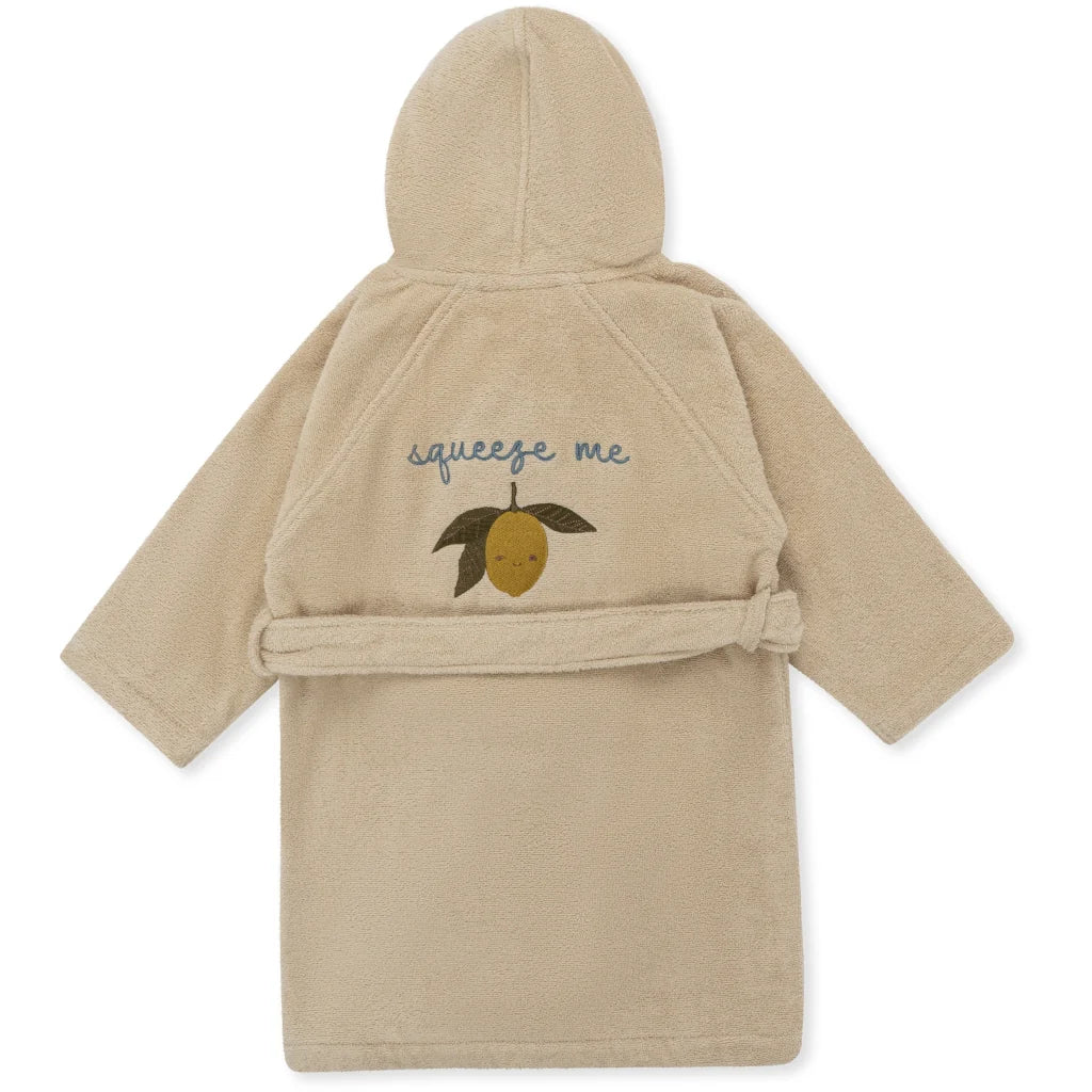 Lasten kylpytakki Terry Lemon koot 1-8v., Konges Sloejd