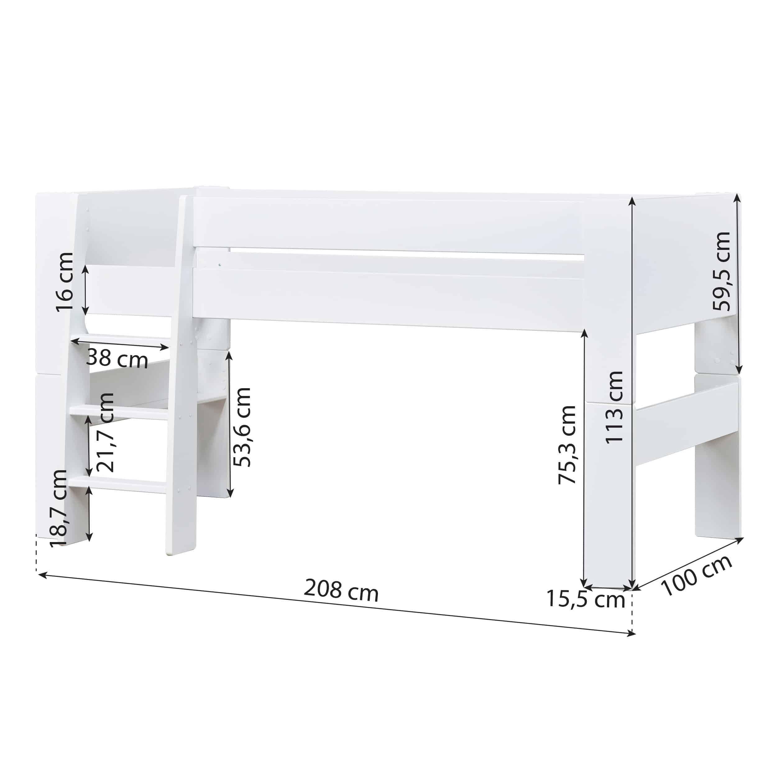 Hoppekids Pure puolikorkea sänky 90×200 - Image 5