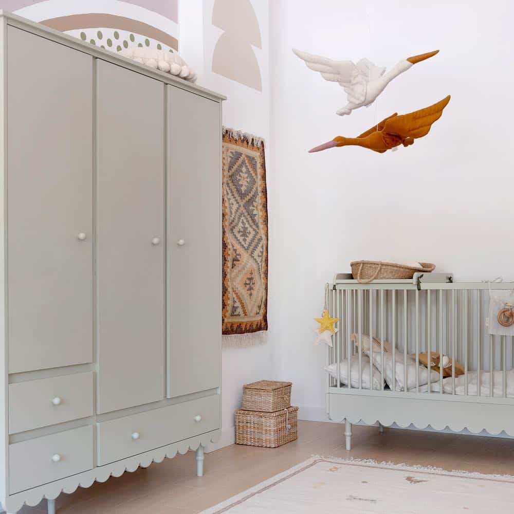 Vaatekaappi 3 ovea Babushka, Olive - Image 5