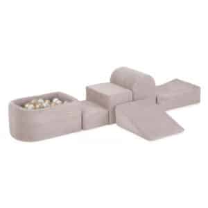 Pallomeri Mini + temppurata 4 palaa Premium sametti, Light pink