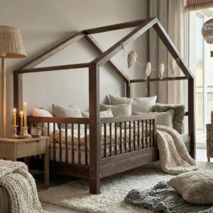 Talosänky Alto Dark Walnut koot: 160x80cm ja 200x90cm