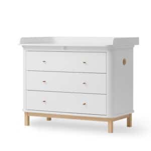 Oliver Furniture hoitopöytä / lipasto Wood, White/Oak