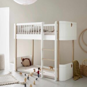 Oliver Furniture, Wood Mini+ Parvisänky 70x160 cm, White/Oak