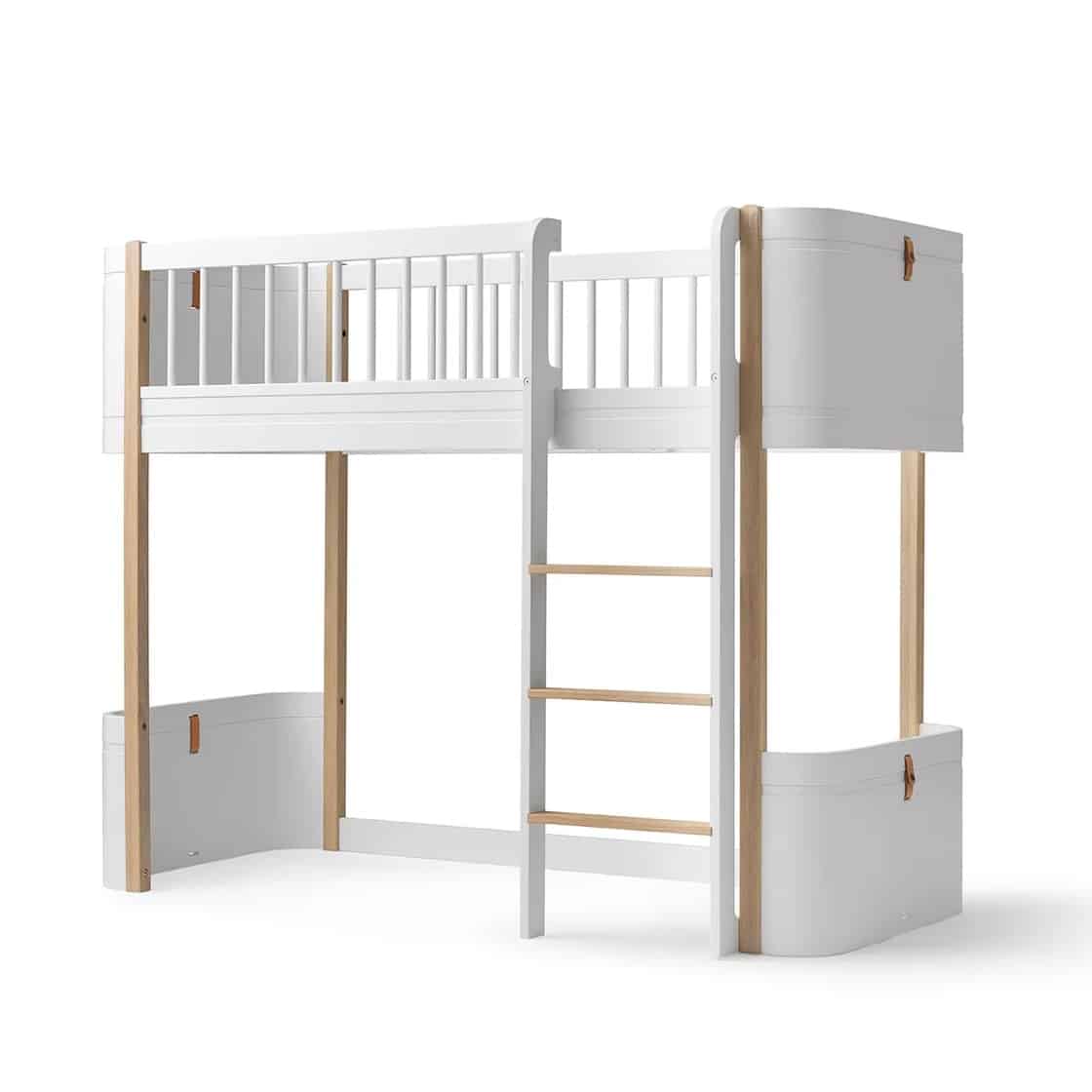 Oliver Furniture, Wood Mini+ Parvisänky 70x160 cm, White/Oak - Image 3