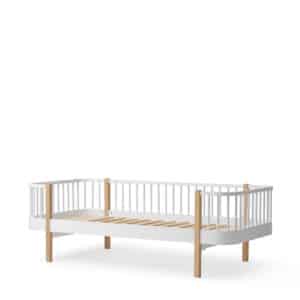 Wood Original sohvasänky 90X160cm White/Oak, Oliver Furniture