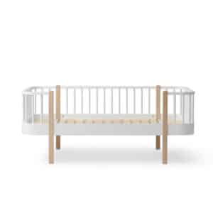 Wood Original sohvasänky 90X160cm White/Oak, Oliver Furniture