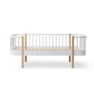 Wood Original juniorisänky 90X160cm White/Oak, Oliver Furniture