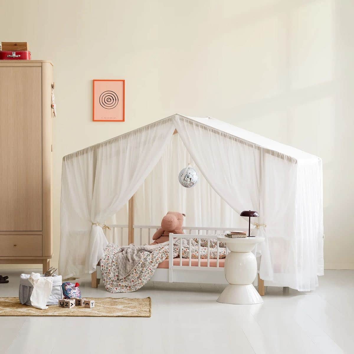 Wood Original talosänky 90 x 200cm White / Oak, Oliver Furniture - Image 2