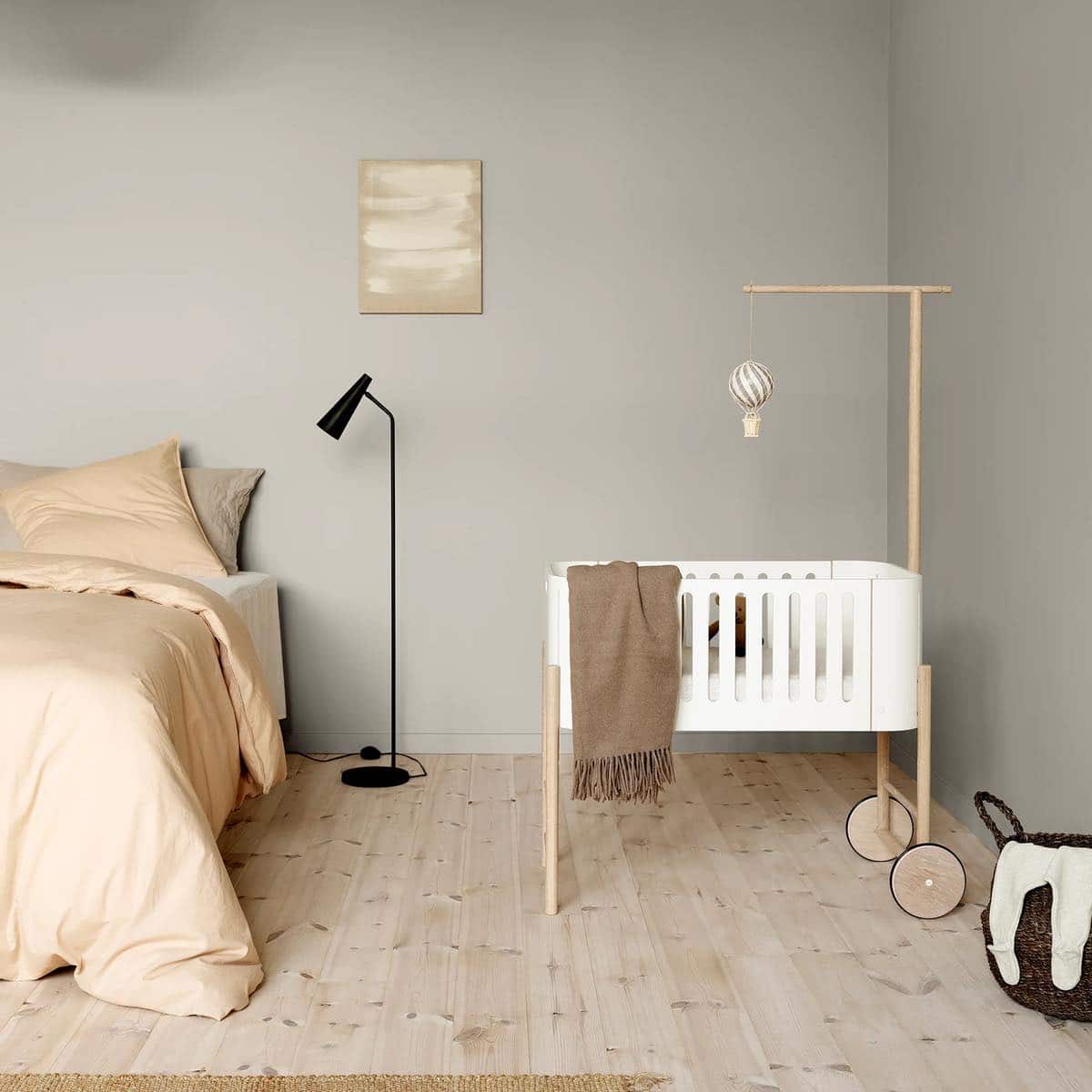Oliver furniture Co-Sleeper vauvasänky (muuntuva!), White/Oak - Image 2