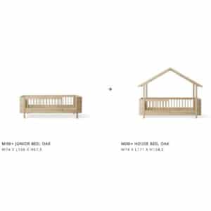 Muunnosarja: Wood Mini+ juniorsänky talosängyksi, Oliver Furniture