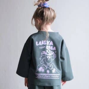 Lasten pitkähihainen t-paita No Rush, Laiska Ebba