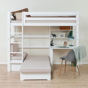 Hoppekids ECO Luxury parvisänky 90x200cm Study & Chill-moduuli