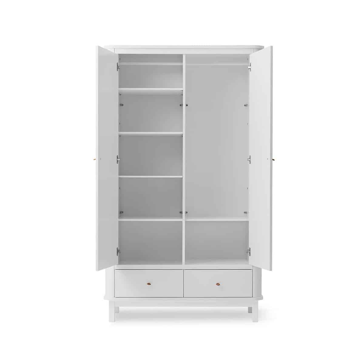 Oliver Furniture Vaatekaappi 2 ovea, White - Image 4