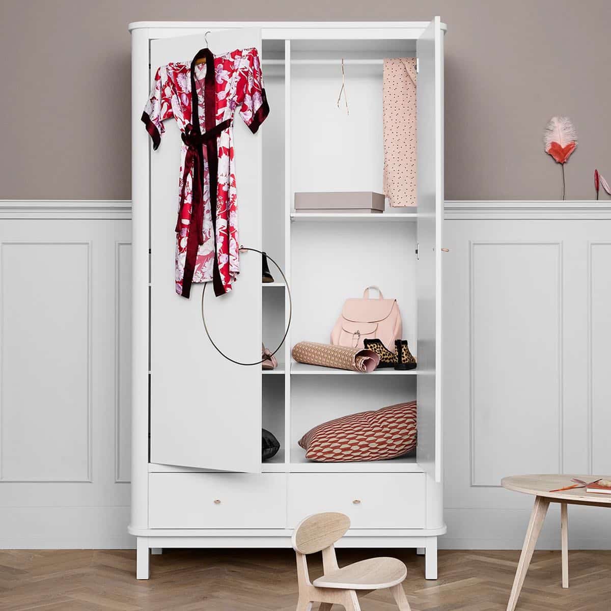 Oliver Furniture Vaatekaappi 2 ovea, White - Image 3