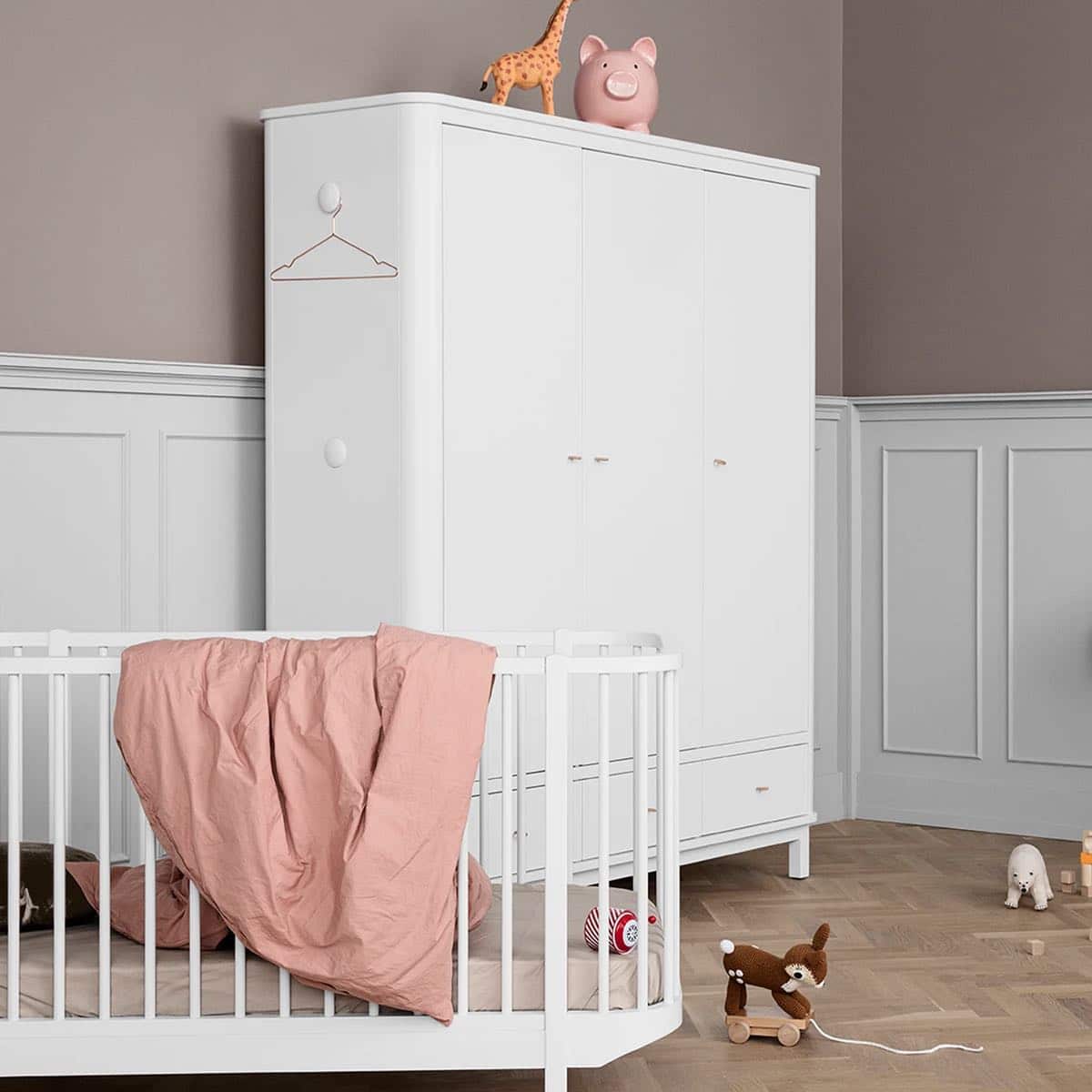 Oliver Furniture Vaatekaappi 3 ovea, White