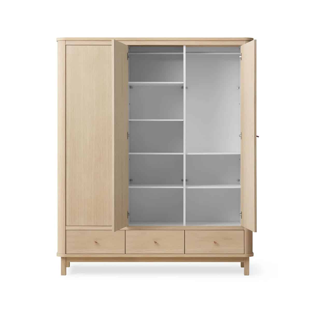 Oliver Furniture Vaatekaappi 3 ovea, Oak - Image 4