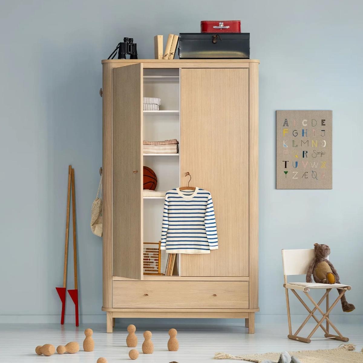 Oliver Furniture Vaatekaappi 2 ovea, Oak - Image 2