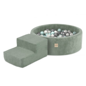 Pallomeri + portaikko Premium-sametti 90x 30cm, Green