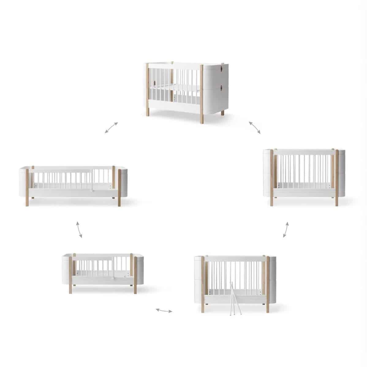 Muunnosarja: Wood Mini+ pinnasänky juniorsängyksi, Oliver Furniture - Image 3