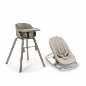 Setti: Syöttötuoli + vauvan istuin + sitteri, Tender Taupe, Elodie