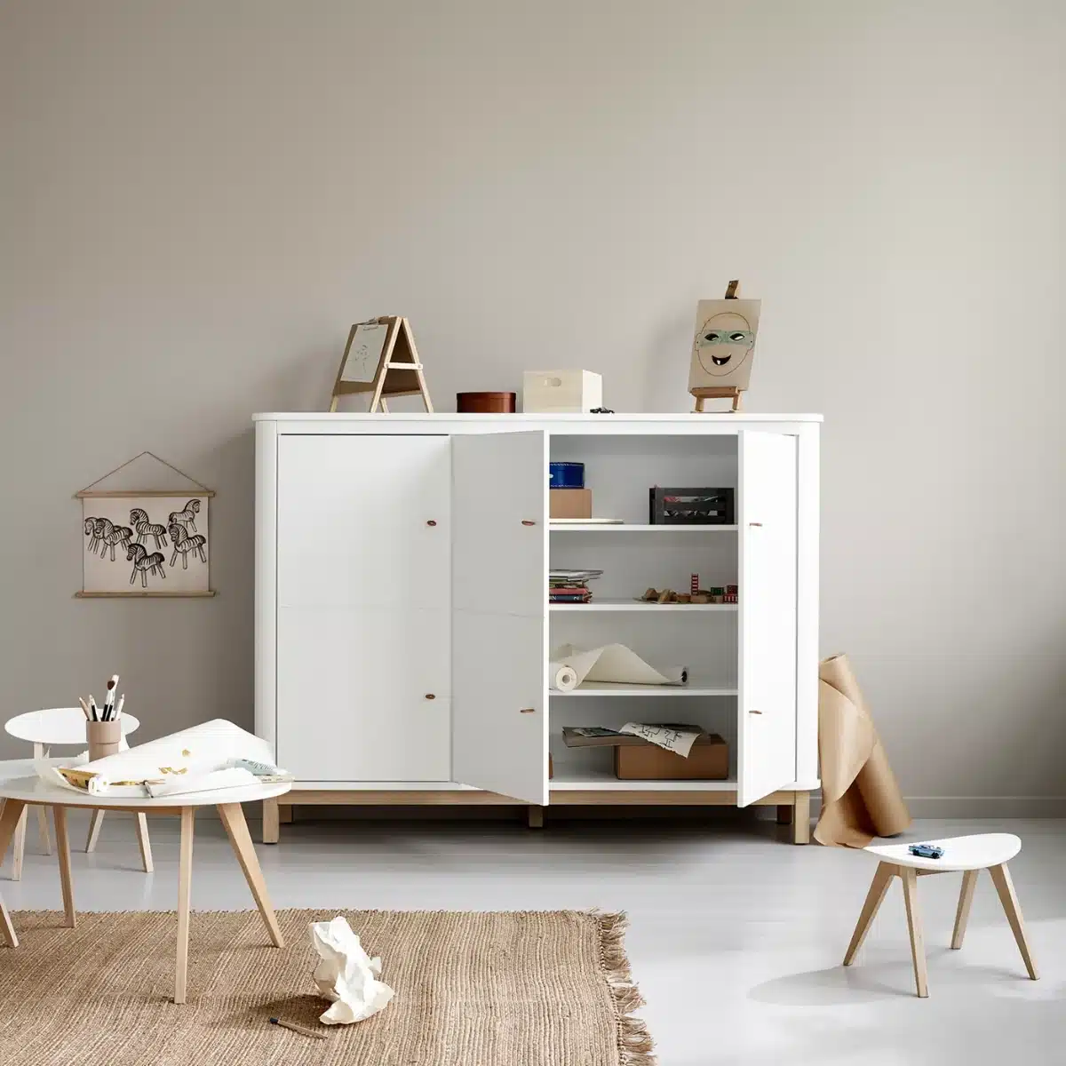 Oliver Furniture Senkki, White/Oak - Image 4