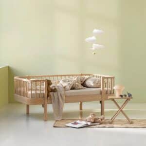 Wood Original junior sohvasänky 90X160cm White/Oak, Oliver Furniture