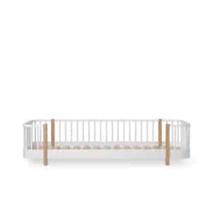 Wood Original lattiasänky 90x200cm White/Oak, Oliver Furniture