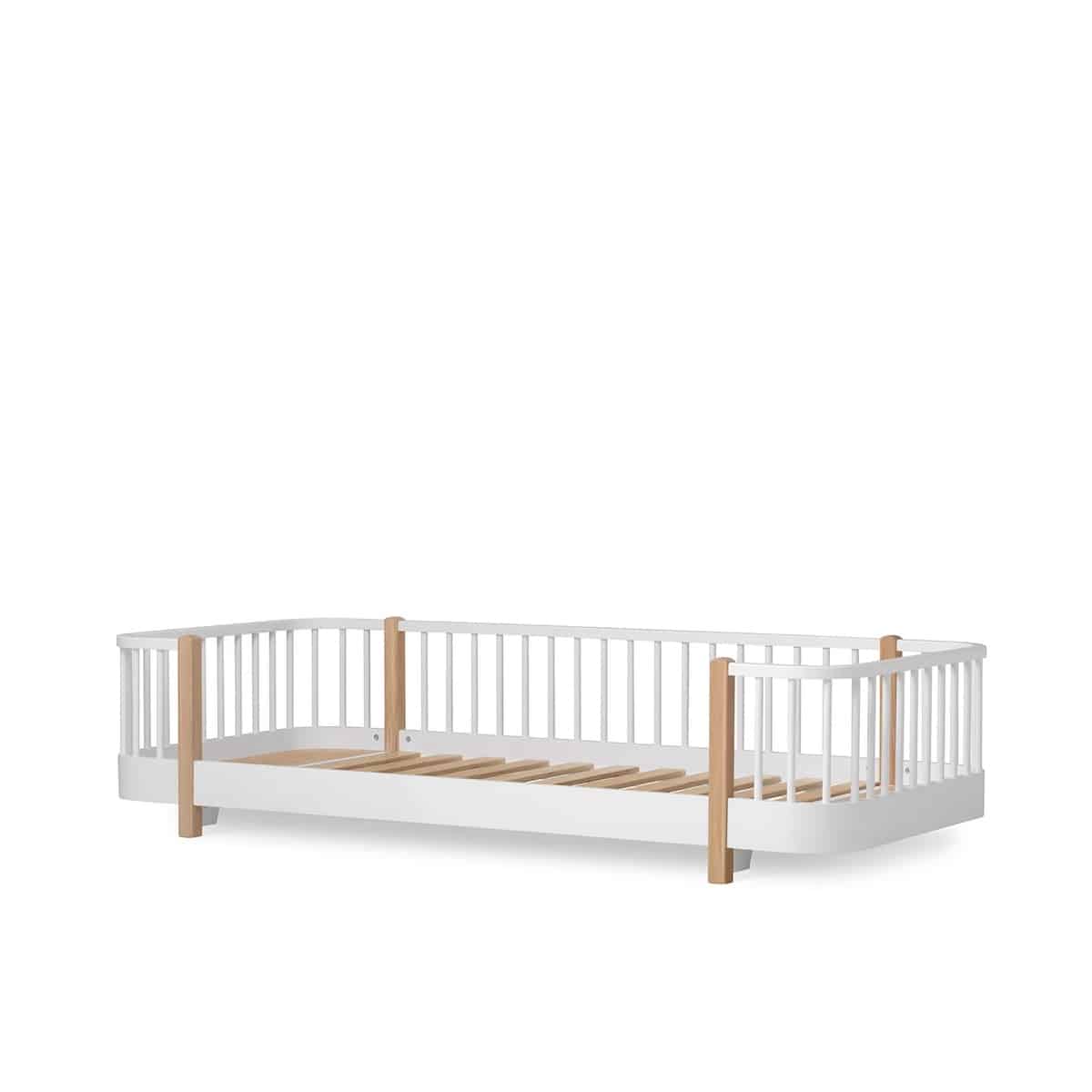 Wood Original lattiasänky 90x200cm White/Oak, Oliver Furniture - Image 3